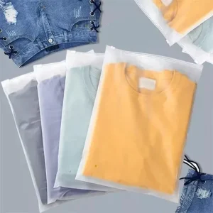 Mattierte Frosted Kleidung Verpackungs-Reißverschlussbeutel Plastikversand versiegelte T-Shirt Unterwäsche Aufbewahrungstaschen