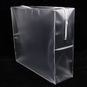Mattierte PVC-Reißverschlussbeutel, halbtransparente Verpackungsbeutel für Heimtextilien, 3D EVA-Kunststoff, staubdicht, anpassbar