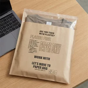 Glassine Paper Bag for Clothing Packaging Translucent Garment Mailer Bags Compostable FSC Certified