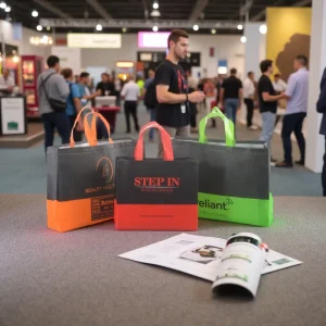 Sacs de courses personnalisés imprimés, emballage écologique non tissé, pliable, laminé PP personnalisable