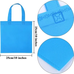 Hochwertige bunte PP Vlies-Taschen wasserabweisend langlebig für Kinder Bastelaufbewahrung Partygeschenke Verpackung tägliche Besorgungen