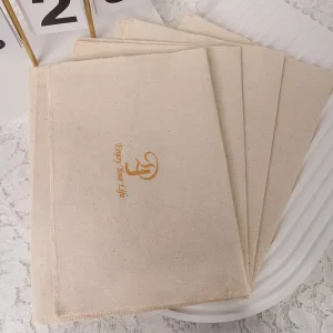 Hochwertiger Baumwollstoff Verpackungstasche Muslin Beutel Umschlagstil Baumwollumschlag für Kleidung