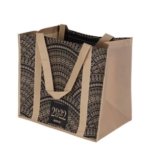 Sacs de shopping non tissés personnalisables écologiques de haute qualité, options en vrac pour emballage en matériau PP recyclable
