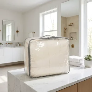 Bolsa de embalaje textil para el hogar de PVC de gran capacidad y alta calidad, adecuada para compras diarias, de peso pesado
