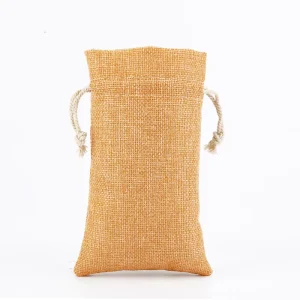Túi vải jute nhỏ chất lượng cao có dây rút, in logo, túi jute cho tóc với dây rút, túi quà bằng vải burlap