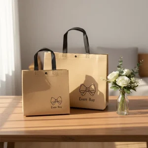 Hochwertige Bekleidungsstore Vliesstoff-Tragetasche für Bekleidungsverpackung, Webband, große Kapazität, Einkaufstasche, benutzerdefinierte Verpackung