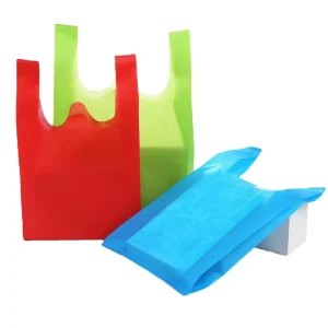 Sacs non tissés en stock, sacs réutilisables en tissu non tissé, sacs de shopping biodégradables