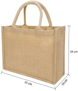 Sac fourre-tout en jute réutilisable, robuste, écologique, sac en jute promotionnel, sacs cadeaux en toile de jute