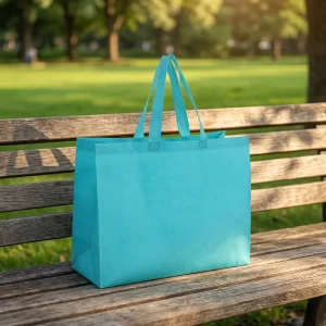 Saco Não Tecidos Laminado, Durável, com Alça de Tecido Não Tecidos, Reutilizável, Sacos de Compras Não Tecidos com Logo Personalizado
