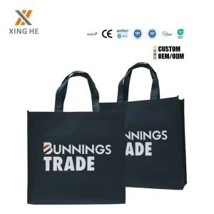 Saco Tote Reutilizável Leve em Tecido Não Tecido com Padrão de Letra Personalizado, Design Ecológico para Distribuição no Retalho