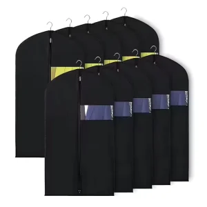 Luxuriöse Kleidersack benutzerdefinierte Anzug Hochzeitskleid Abdeckung Kleidung Verpackung faltbar wasserdicht Vliesstoff Kleidersack mit klarem Fenster