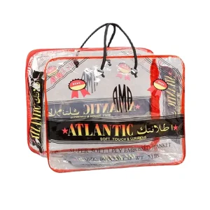Luxury Home Textile Comforter Storage Dust Packaging Bag With Zipper Custom Transparent PVC Large Blanket Storage Bags