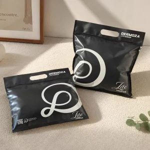メーカー製OPP VMPET PE靴下印刷プラスチックTシャツバッグ工場再利用可能防水ディスプレイマットジッパートップハンドル