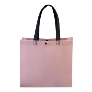 Minimalistische op maat gemaakte bedrukte blanco non-woven draagtas met knoop herbruikbare boutique verpakkingszak voor detailhandel