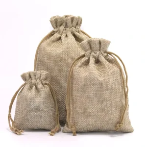 Mehrfarbige individuelle Jute-Geschenktüte, kleine Jute-Textilverpackungstasche