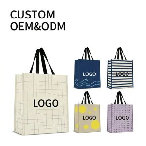 Meerdere Patroon Geprinte Gelamineerde Niet-geweven Draagtas Aangepast Logo Herbruikbare Draagtas voor Retail Kleding Boodschappen Cadeauverpakking