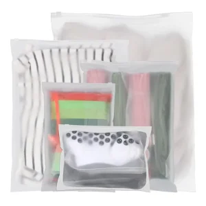 Multi Size Frosted Kleding Rits Verpakkingszak Geschikt Voor T-shirt Frosted Rits Kleding Verpakkingszak