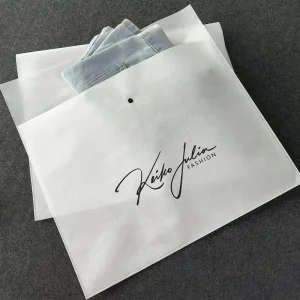 Nicht gewebte Tasche, benutzerdefinierte Logo-Druck, umweltfreundliche nicht gewebte Verpackungstasche für T-Shirts, Jacken, Hoodies