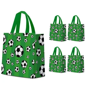 Sac fourre-tout non tissé avec impression de football personnalisée, sac en tissu écologique