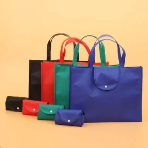 Nicht gewebte, umweltfreundliche Geschenk-Falt-Tasche, wiederverwendbare, maßgeschneiderte Tragetasche