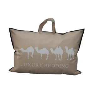 Bolsa de embalaje de almohada de tela no tejida con cremallera y asas en X