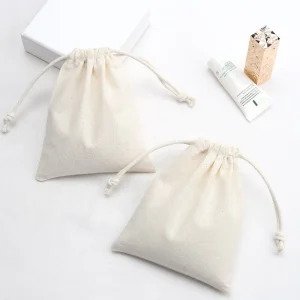Bio-Baumwoll-Musselin-Zugbandtasche, benutzerdefinierte Baumwoll-Geschenkverpackung, Staubbeutel