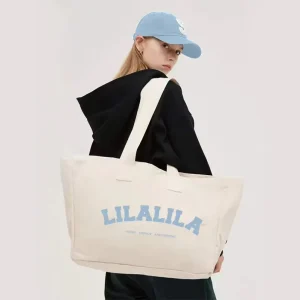 Oversized Plain Calico Canvas Grocery Bag Cotton Tote Bag With Custom Printed Logo for Shopping