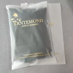 PE CPE Luxus wiederverschließbare Bekleidungsbeutel mit Reißverschluss Individuelles Logo Frosted Clear Polybeutel für Bekleidung Verpackung