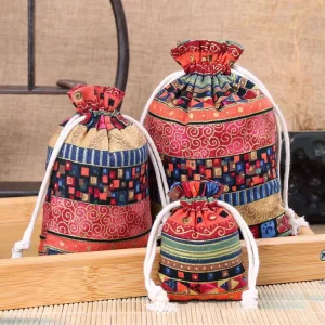 Bolsa de algodón y lino personalizada 7x9cm, bolsa de regalo con logotipo personalizable, pouch reutilizable para anillos, joyas, monedas conmemorativas