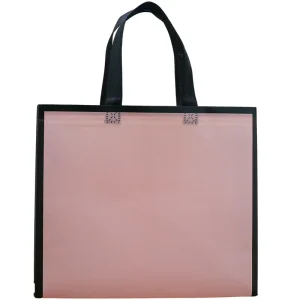Sac d'emballage en tissu non tissé recyclable laminé rose avec logo personnalisé pour boutique de vêtements féminins