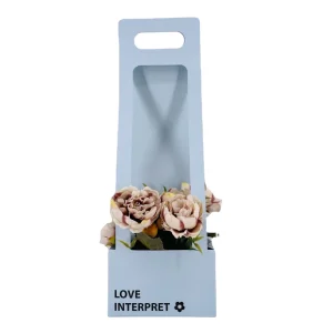 Tragbare Mehrzweck-Wiederverwendbare umweltfreundliche Papierbox mit matter Laminierung für Kaffee, Blumen, Milchtee, Geschenkpäckchen