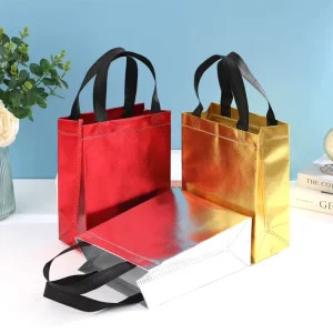 Tas Belanja Cetak Non Woven yang Dipotong Laser Kustom Premium dengan Logo untuk Kemasan Hadiah Perusahaan
