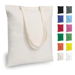 Werbe personalisierte leere Baumwoll-Canvas-Taschen auf Lager, wiederverwendbare Einkaufstaschen aus Baumwolle mit individuell bedrucktem Logo