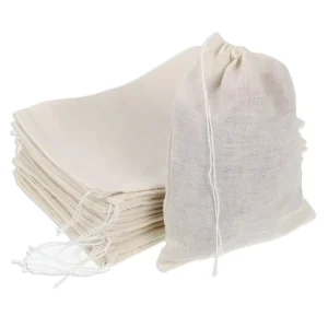 Sacos de Muselina de Algodón Reutilizables 4x6 para Té, Alimentos, Leche, Snacks