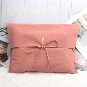 Kantong Envelope Kain Katun Ramah Lingkungan yang Dapat Didaur Ulang untuk Tas Tangan, Dicetak Logo Kustom pada Kantong Kain Katun Flap Debu