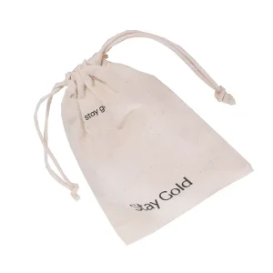 Recycelte Musselin Baumwoll-Leinwand Geschenktasche, flacher Boden, organische weiche Baumwoll-Zugbandtasche mit individuellem Logo