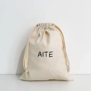 Recycelte Baumwoll-Canvas-Tasche Kleine Zugbeutel Aufbewahrung Wiederverwendbare Verpackung Stoff-Canvas-Zugbeutel