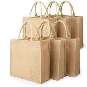 Túi Jute lớn tái sử dụng tự nhiên quảng cáo