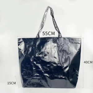 Borsa Eco Carry Woven in Polipropilene Riutilizzabile Laminata con Logo Personalizzato