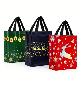 Reusable Recycled Non Woven Shoulder Tote Bag Hand Length Handle Custom Screen Printed Logo
