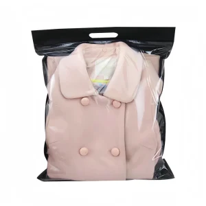 Halbtransparente LDPE-Vliesstoffverpackung mit Griff, Ziplock-Tüten für die Verpackung von Kleidung
