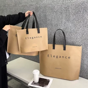 Einfache Premium große Kapazität wiederverwendbare Reißverschluss dicke Vliesstoff Kleidung Einkaufsgeschenkverpackungstasche