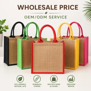 Small Natural Jute Fashion Favor Bags Zipper Closure Customizable Reusable Gift Packaging Party Celebration Wine Bottle Bags