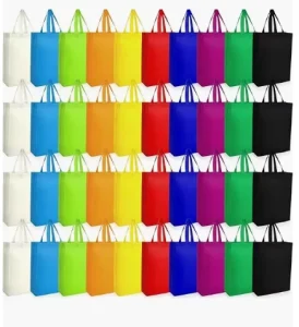 Kantong Kain Non-Woven Warna Solid Kosong Batch Kecil Kustom dan Kantong Belanja Ramah Lingkungan
