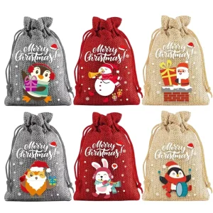 Sacs en jute de luxe recyclables, écologiques, durables, avec cordon de serrage, doublure en satin, personnalisables, emballage cadeau en gros