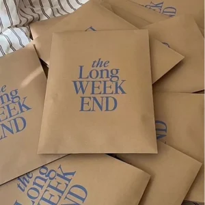 Robuste, recycelbare, wiederverwendbare Kraftpapier-Verpackungen mit individuellem Logo für Bekleidungs- und Geschenkversand