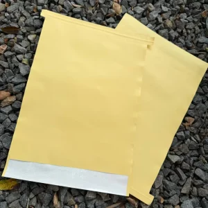Bolsa de embalaje de ropa de papel kraft resistente al desgarro, compuesta, ecológica, a prueba de humedad, reciclable, bolsa express personalizable para