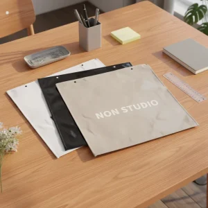Bolsas de ropa tejidas personalizadas gruesas, empaquetado de mensajería, bolsas de plástico autoadhesivas de boca plana, bolsa tejida con logo