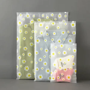 厚手フロストジッパーPE透明プラスチック衣類バッグ 靴、毛皮、下着、靴下、衣類の収納包装