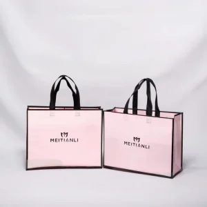Bolsas de tote tridimensionales de tela no tejida para el embalaje de ropa, bolsas de compras coloridas para pieles